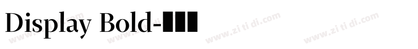 Display Bold字体转换